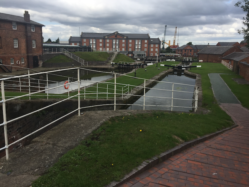 The link between the Manchester ship canal and the Shropshire Union canal